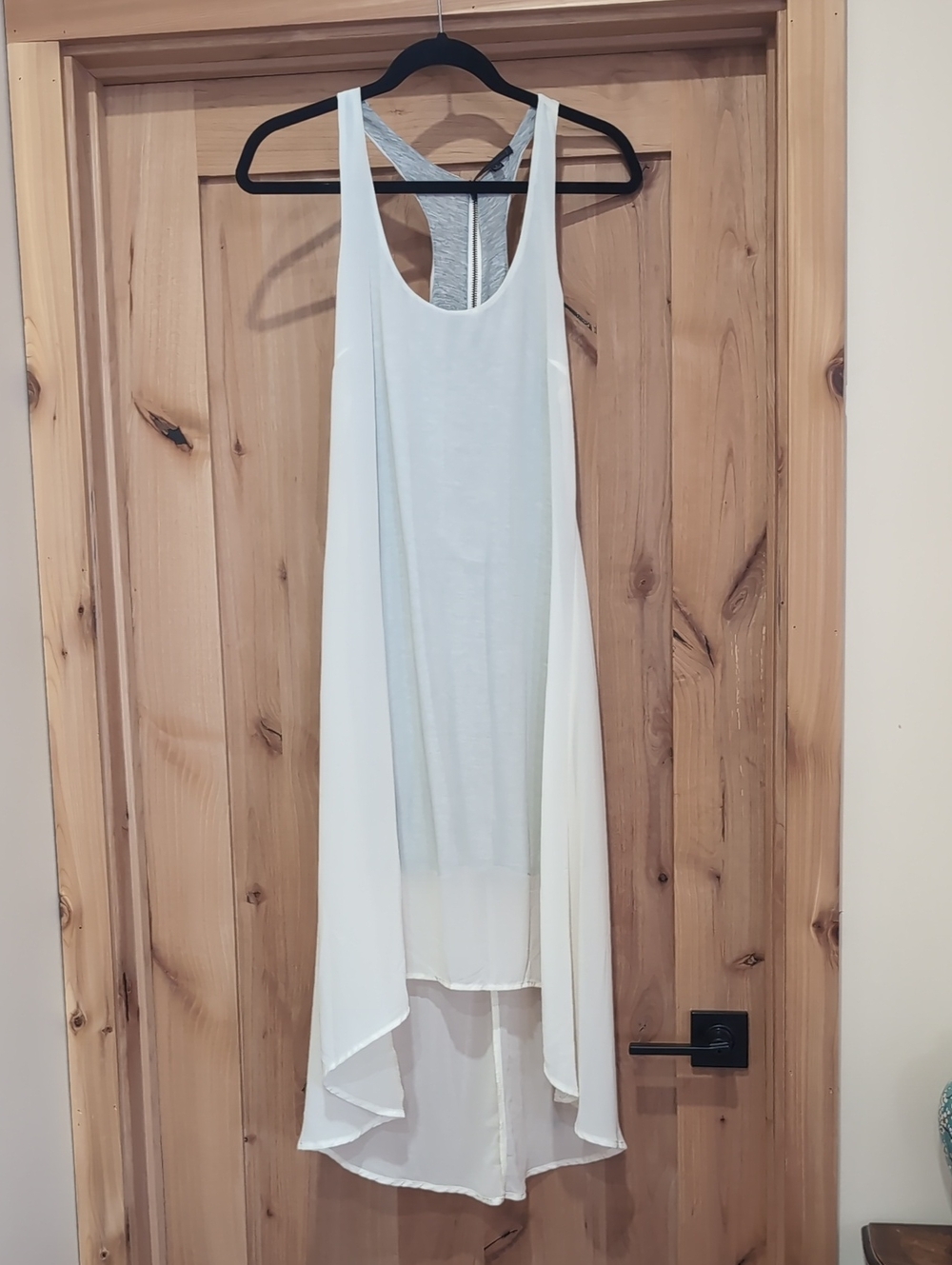 Lucca Couture White Racerback High-Low Dress